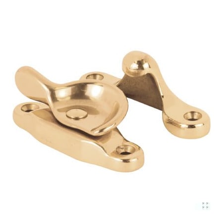 Prime-Line Sash Lock, 2 in. Hole Centers, Fits Single/Double Hung Wood Windows, Solid Brass, Polished Finish,  F 2600